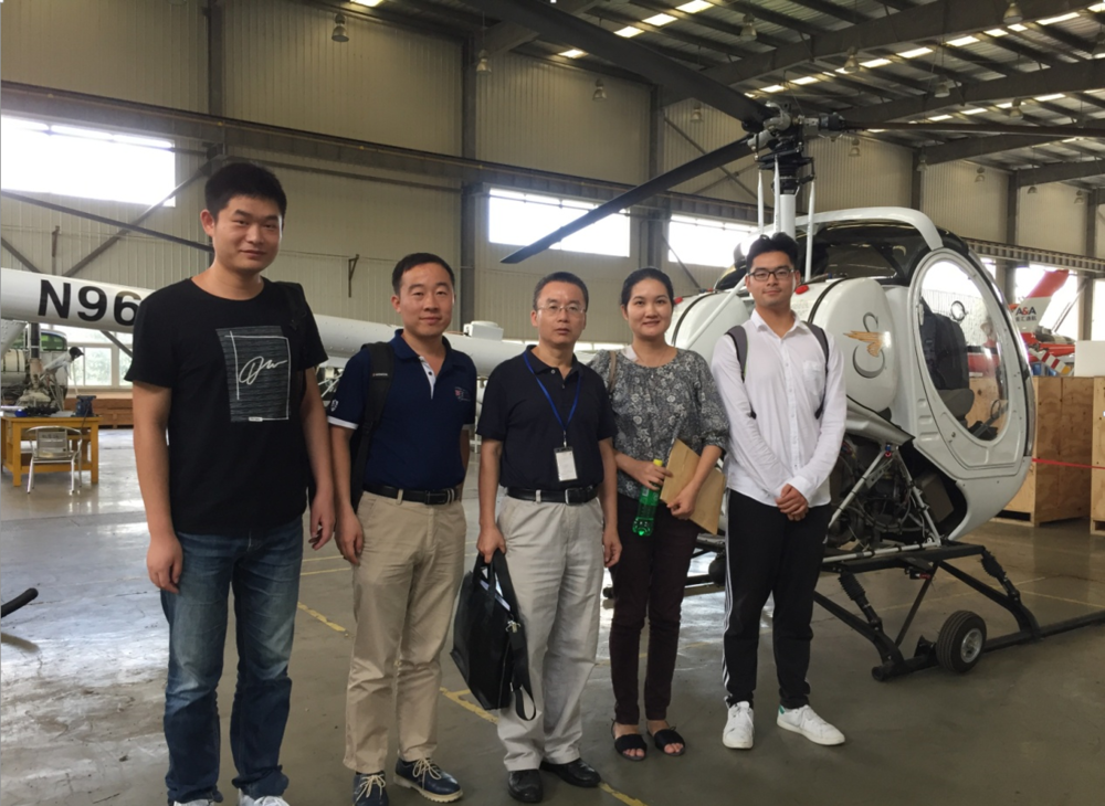 汪传旭与团队成员调研上海西科斯基飞机有限公司